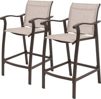 Crestlive Products Classic Outdoor Patio Aluminum Counter Stools