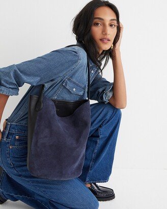 Berkeley bucket bag in leather and suede