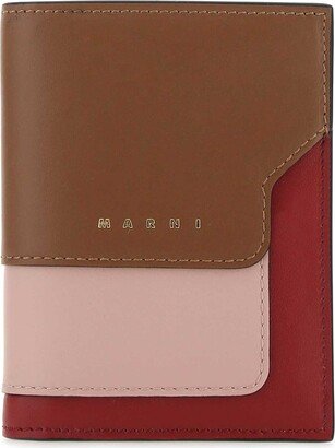 Logo Print Colour-Block Bifold Wallet