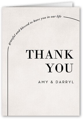 Wedding Thank You Cards: Threshold Wedding Thank You Card, Grey, 3X5, Matte, Folded Smooth Cardstock