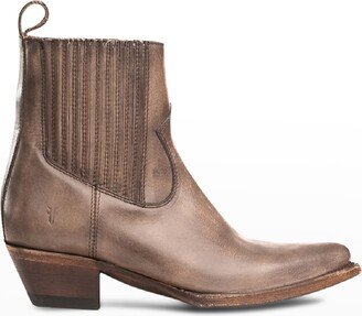 Sacha Leather Western Chelsea Booties