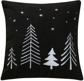 Northern Star Tree Wool Decorative Pillow, 18 x 18