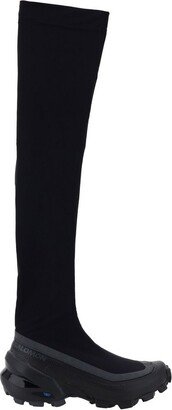 X Salomon Thigh-Length Round-Toe Boots