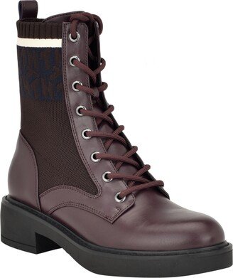 Women's Tesse Logo Lace up Combat Booties