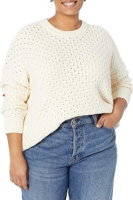 Plus Basket Weave Bali Pullover (Antique Cream) Women's Sweater