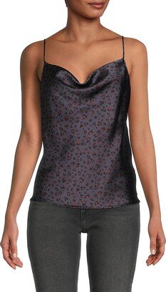 Renee C. Leopard Satin Camisole