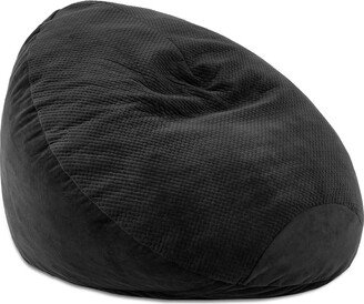 Koku - Designer Oval Two-Tone Bean Bag Chair - Quilted Microvelvet