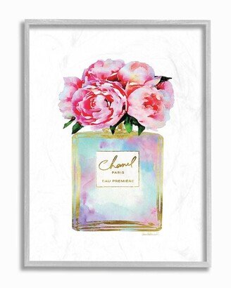 Stupell Pink Gold Flower Perfume Glam Fashion Design Wall Art