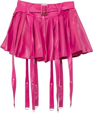 Paloma Lira Pink Angel Leather Skirt