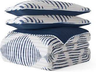 3-Piece Distressed Print Quilt Set - King-AB