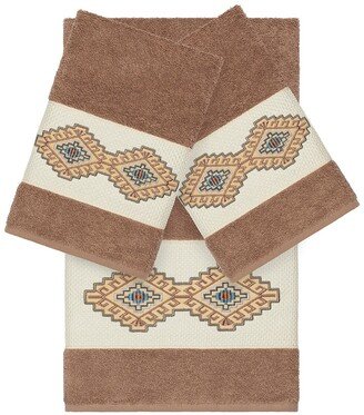 Gianna 3-Piece Embellished Towel - Latte