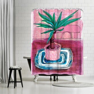 71 x 74 Shower Curtain, Plant Pot 2 by Paula Mills