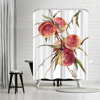 71 x 74 Shower Curtain, Peaches by Suren Nersisyan