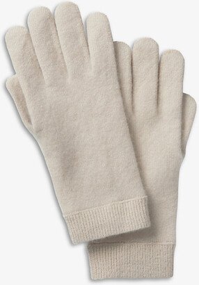 Womens Camel Essential Stretch Cashmere-blend Gloves