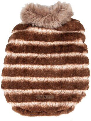 PETKIT Small Brown Faux Fur Tira-Poochoo Dog Coat