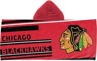 22x51 NHL Chicago Blackhawks Youth Hooded Beach Towel