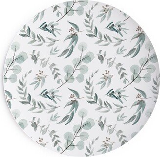 Salad Plates: Eucalyptus Leaves - Australiana Botanical Salad Plate, Green