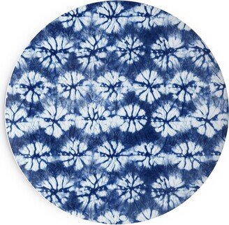 Salad Plates: Shibori Pine - Blue Salad Plate, Blue