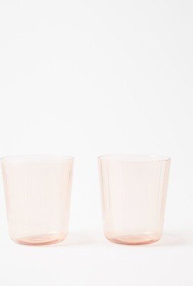 Set Of Two Luisa Ridged Water Glasses