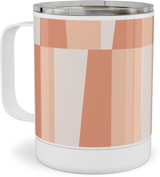 Travel Mugs: Collage Tiles - Orange Stainless Steel Mug, 10Oz, Orange