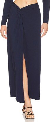 Knot Slit Maxi Skirt