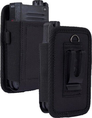 Nakedcellphone Pouch Case for Siyata SD7 Radio (Tough Canvas with Clip and Belt Harness) - Black