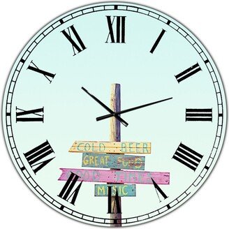 Designart 4 Truth's of Life Oversized Cottage Wall Clock - 36 x 36