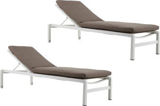 Set of 2 Olly Loungers with Cushions