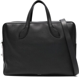Lago grained-leather briefcase