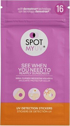 SPOTMYUV UV Detection Stickers for Sunscreen with Patented Dermatrue - 16pk