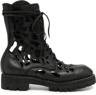 Cut-Out Lace-Up Boots