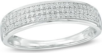 Men's 15 CT. T.w. Diamond Triple Row Band in Sterling Silver
