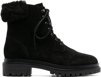 Carlee shearling-trim bootie