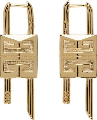 Gold Lock Earrings