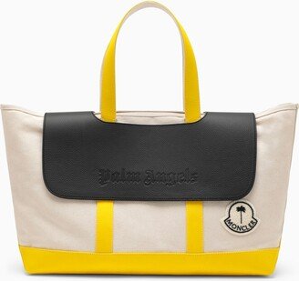 8 Moncler Palm Angels Beige canvas tote bag