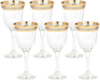 Melania Collection Smoke White Wine Glasses, Set of 6