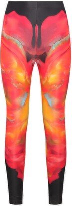 Abstract Printed High Waist Leggings