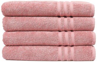 Denzi Bath Towels - Set of 4 - Tea Rose