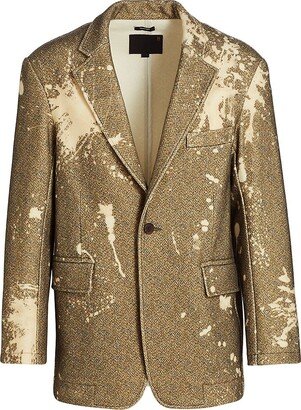 Splatter Wool Oversized Blazer