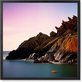 Photo Tiles: Violet Shore Photo Tile, Black, Framed, 8X8, Multicolor