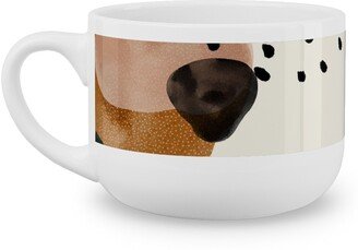 Mugs: Geometric Pattern - Muted Latte Mug, White, 25Oz, Multicolor