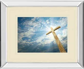 Cross in The Sky by Viadischern Mirror Framed Photo Print Wall Art - 34 x 40