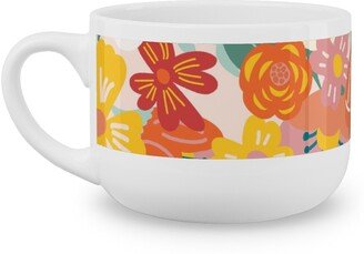 Mugs: Liberty Florals Latte Mug, White, 25Oz, Multicolor