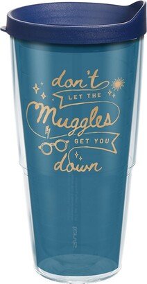 Tervis Harry Potter Don't Let Muggles Get You Down Made in Usa Double Walled Insulated Tumbler Travel Cup Keeps Drinks Cold & Hot, 24oz, Classic - Ope