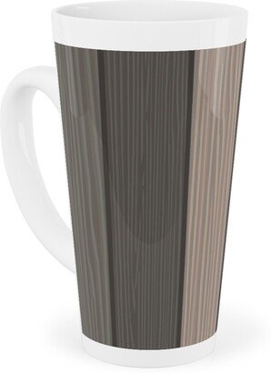 Mugs: Old Wood Planks Driftwood - Brown Tall Latte Mug, 17Oz, Brown