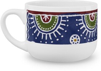 Mugs: Batik Complete - Warm Latte Mug, White, 25Oz, Multicolor