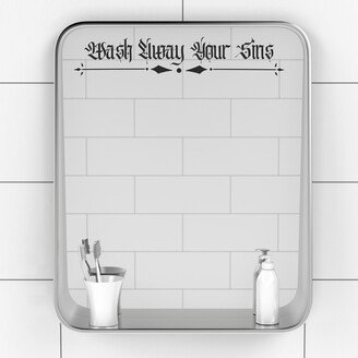 Wash Away Your Sins Bathroom Mirror Vinyl Decal Sticker/Alternative Gothic Grunge Indie Dark Cult Waterproof Home