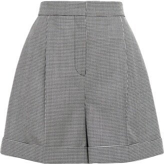 Houndstooth Wool Shorts