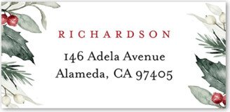 Address Labels: Mistletoe Magnificence Address Label, White, Address Label, Matte