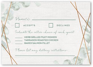 Rsvp Cards: Eucalyptus Elegance Wedding Response Card, Green, Matte, Signature Smooth Cardstock, Square